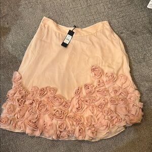 Elegant Pink Floral Skirt